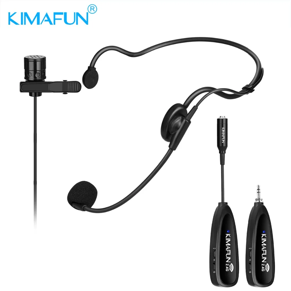 KIMAFUN Мини Портативная гарнитура 2,4G наушники Bluetooth беспроводной микрофон усилитель мощности для туристического гида для обучения