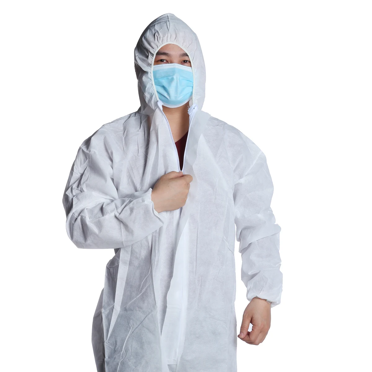 

Waterproof White Coverall Hazmat Suit Protection Protective Disposable Clothing Disposable Factory Safety Clothing Workwear