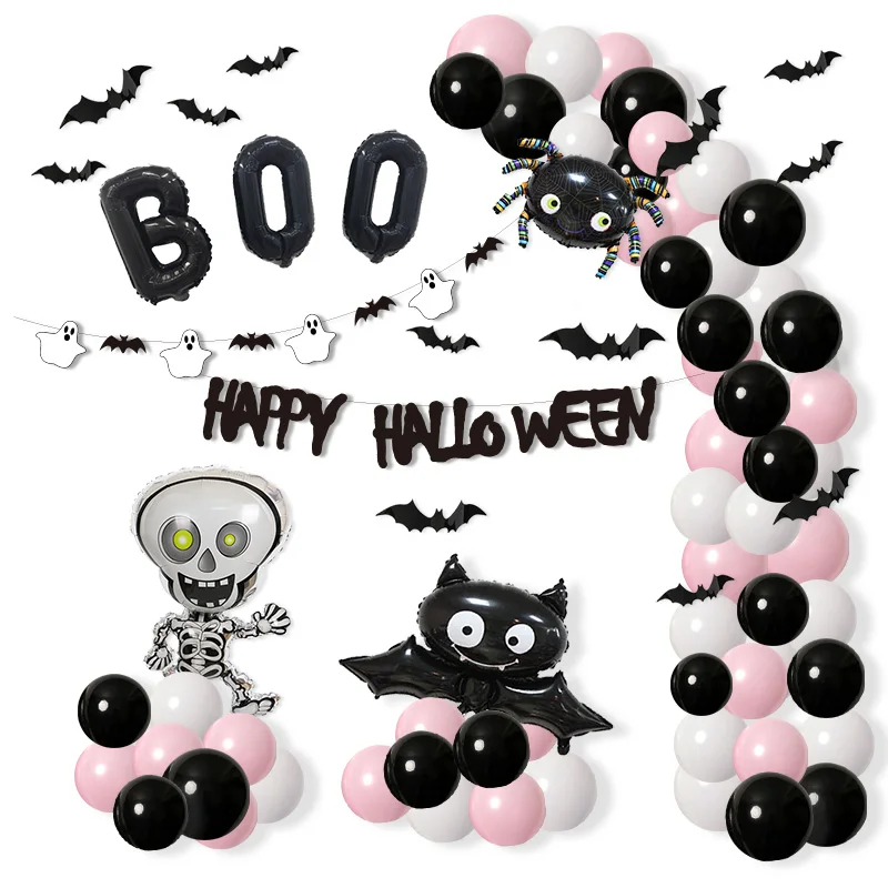 

Воздушные шары в виде призраков на Хэллоуин, декоративные фольгированные шары в форме паука, надувные игрушки, летучая мышь, предметы для ве...