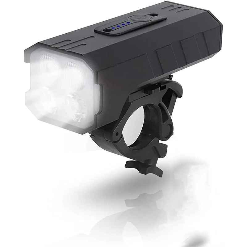 

Rechargeable Front and Rear Bike Light Luminous Bike Lamp with 4 LEDs 5000 mAh IPX5 Waterproof for All Bikes