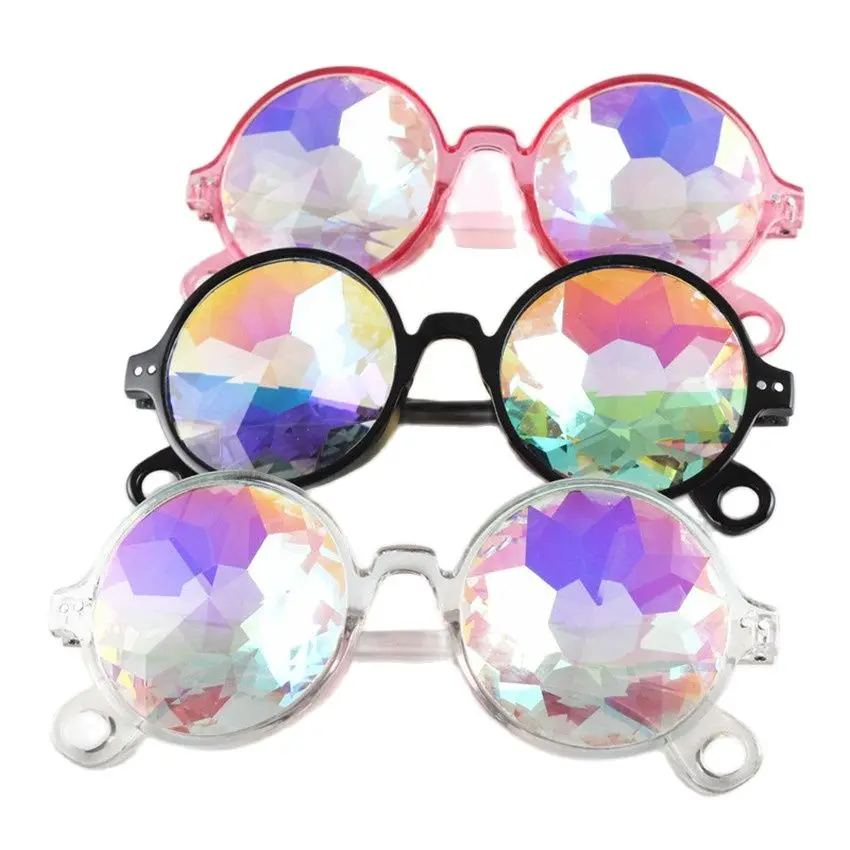 

Men Women Sunglasses Kaleidoscope Glasses Rave Festival Holographic Glasses Retro Party Cosplay Goggle Futuristic Eyewear 2021