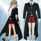 Женский костюм для косплея Soul Eater Maka Albarn, комплект из юбки и тренча для девочек, костюм на Хэллоуин, карнавал, вечеринку, парик блонд