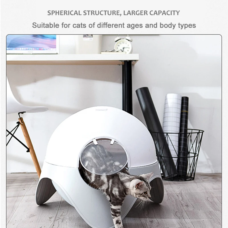 Контейнеры для кошачьего туалета домашних животных Закрытый бокс наполнителя