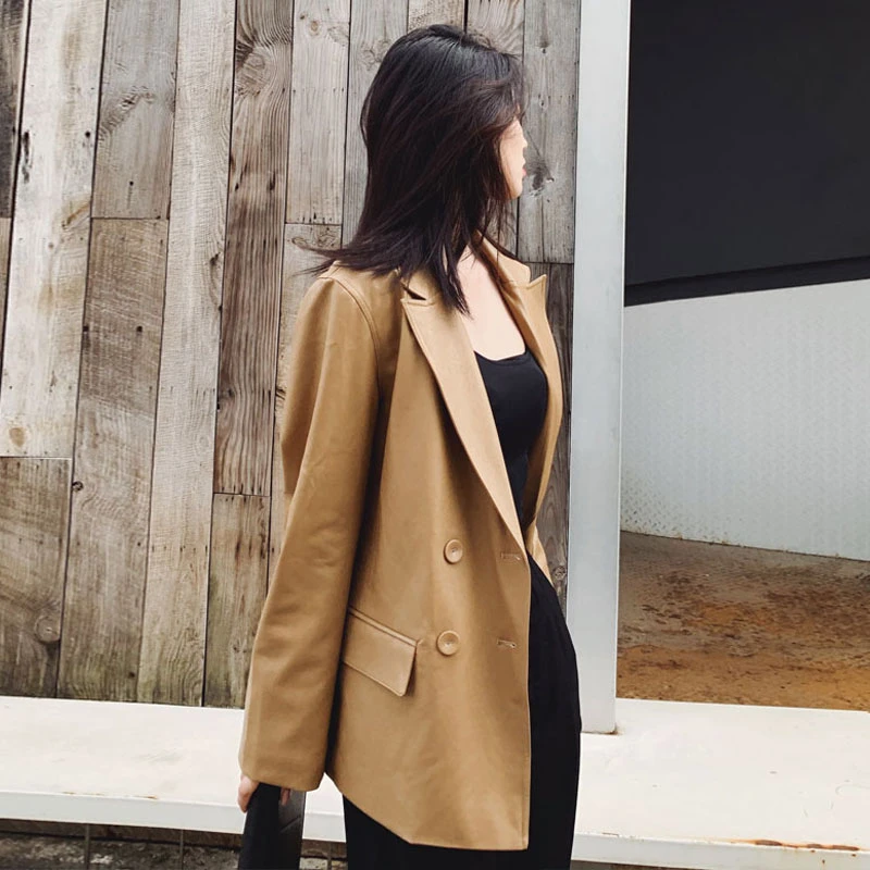 Женская куртка из искусственной кожи с поясом дизайнерская повседневная верхняя