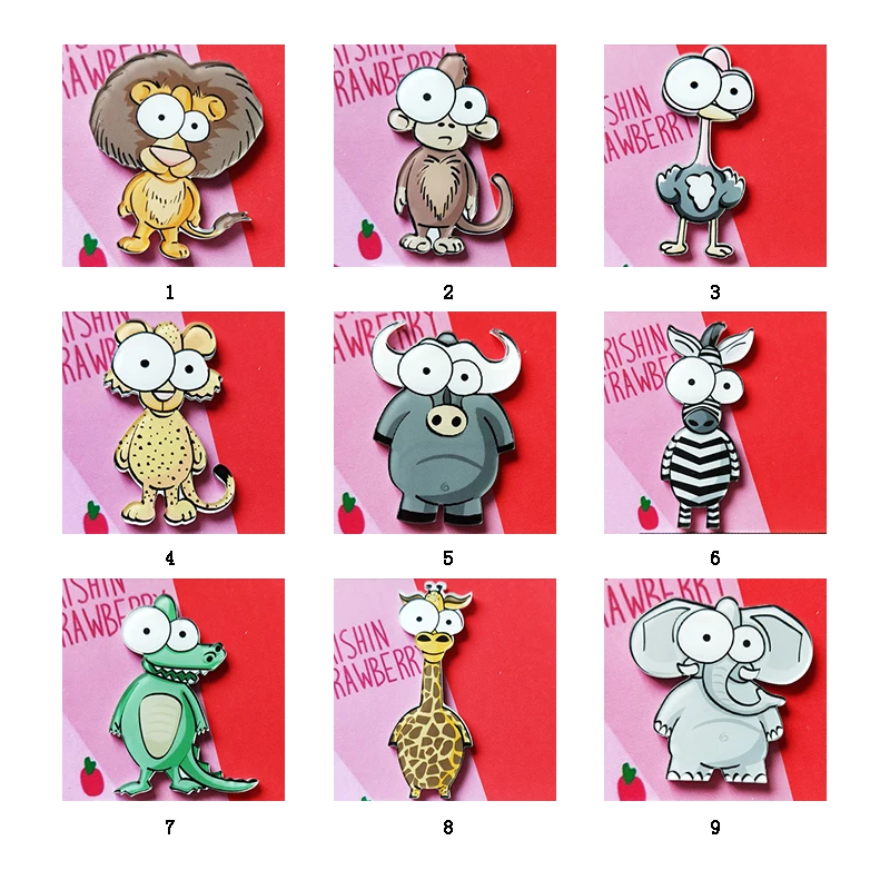 Рождество мультфильм животное с большими глазами Буффало слон лев кухня