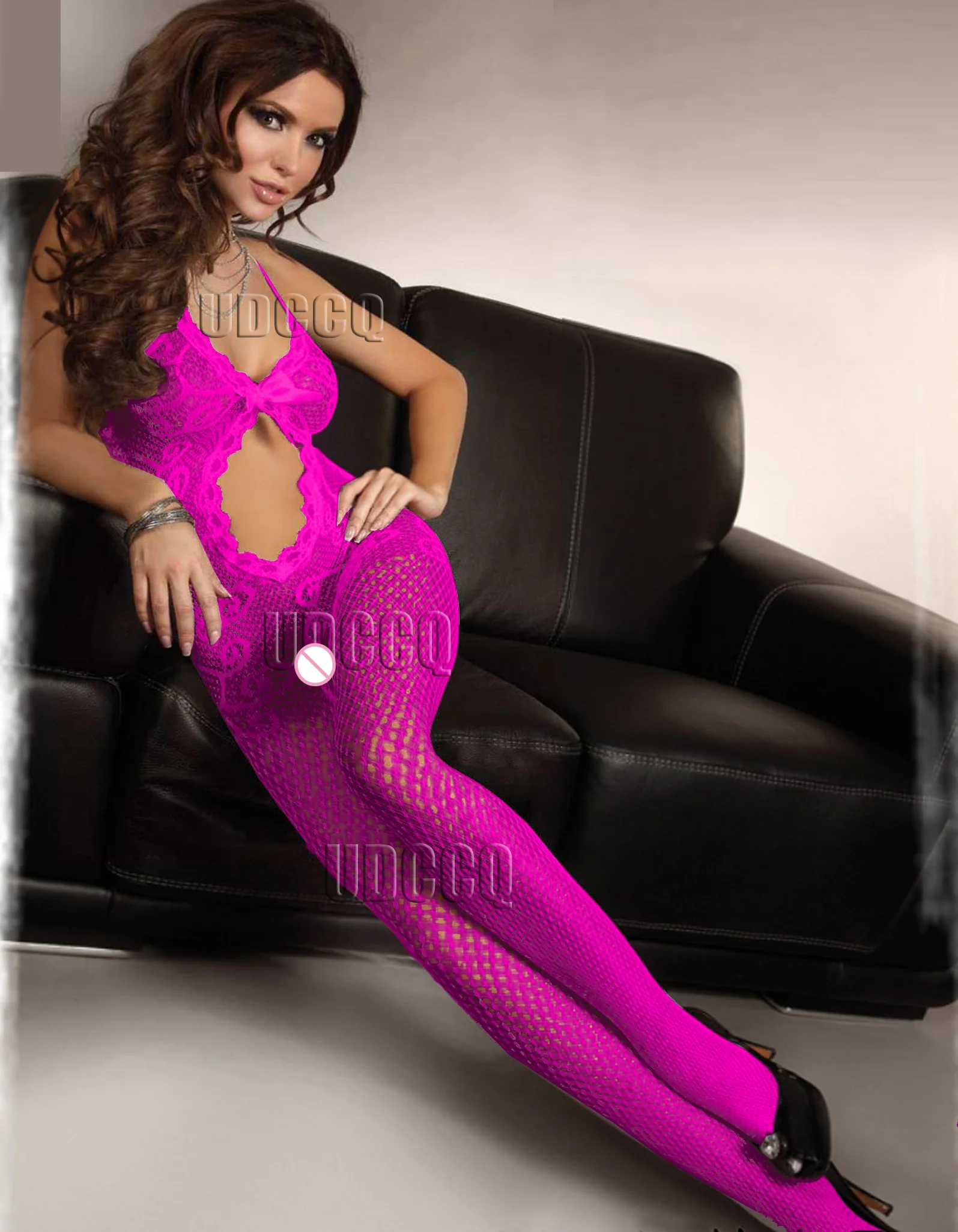 Сексуальное кружевное платье с фактурой в виде рыбной сети Косплей Пижама