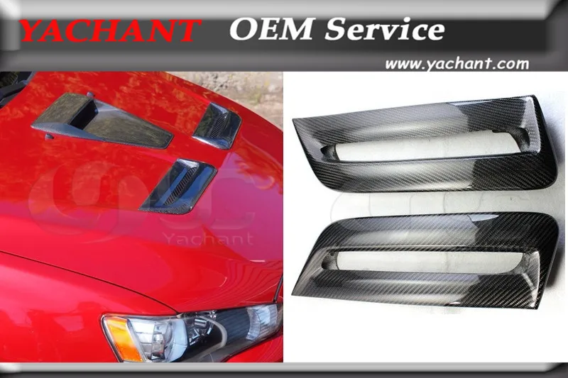 Передние вентиляционные отверстия для капота из углеродного волокна 2008 2012 Lancer
