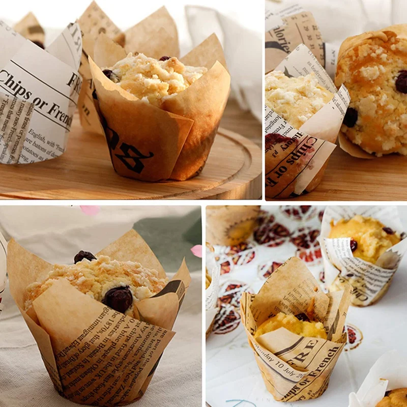 Формы для выпечки 150 шт. Тюльпан Кекс вкладыши подстаканники и кексы на свадьбу