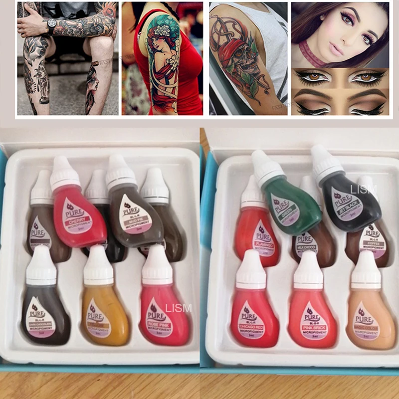 1 шт. чистый мануального татуажа бровей пигмент Перманентный макияж тату чернила