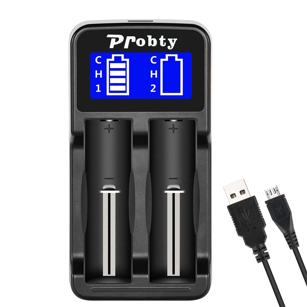 Интеллектуальное зарядное устройство 18650 с ЖК-дисплеем USB 18490 18350 17670 17500 16340(RCR123) 14500