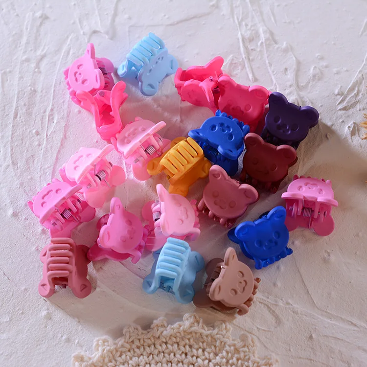 10 шт./упак. красочная маленькая Заколка-крабик Милая заколка для волос для девочек детские пластиковые цветочные маленькие шпильки для волос Детские аксессуары для волос