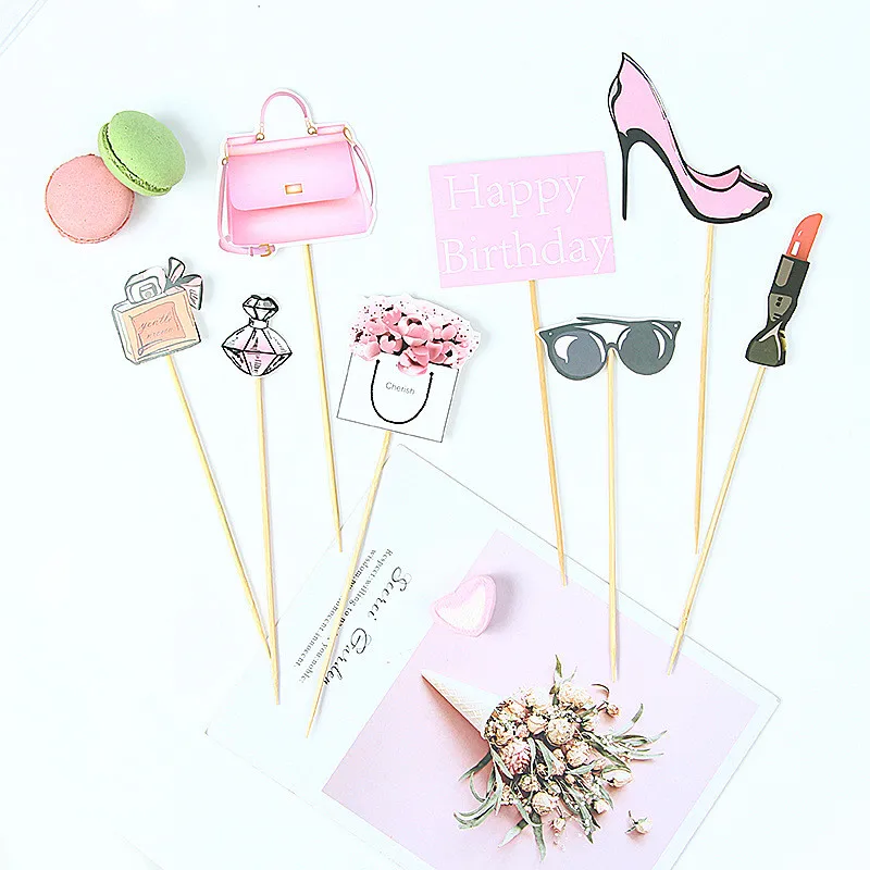 Парфюм на высоком каблуке Модный торт для девочек Украшение торта Один женский