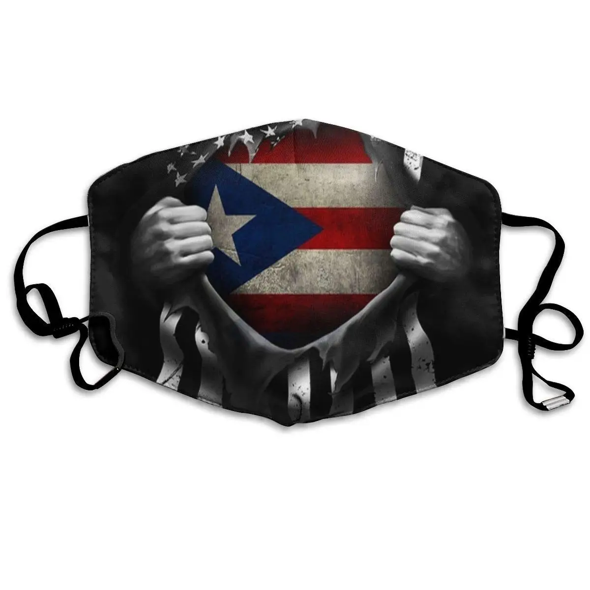 

Маска для лица многоразовая моющаяся для мужчин и женщин, с эластичной заушной петлей, Пылезащитная, с флагом Пуэрто-Рико