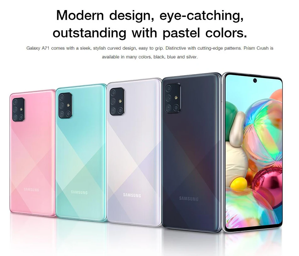 Фирменная Новинка Samsung Galaxy A71 A715F/DS LTE мобильный телефон 8 Гб оперативной памяти 128
