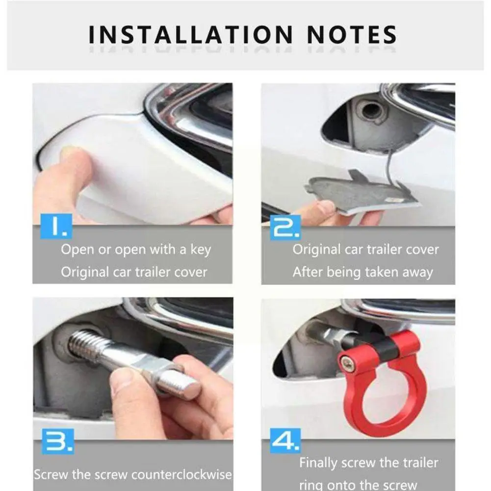 

Racing Tow Trailer Hooks For European Cars Sticker For BMW Silver Black Red Blue Towing Golden Decoration Bars G5D6