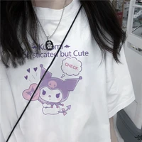 japanese cartoon kuromied white black short sleeved female summer t shirt harajuku style korean loose girl t shirt student tops