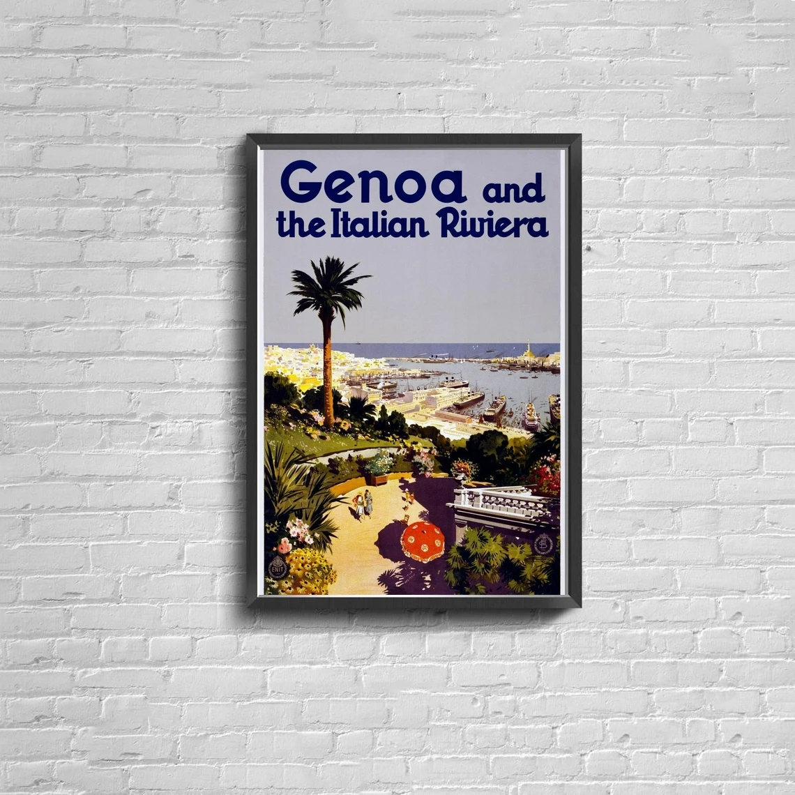 Италия Genoa Riveria итальянские винтажные постеры для путешествий холст печать