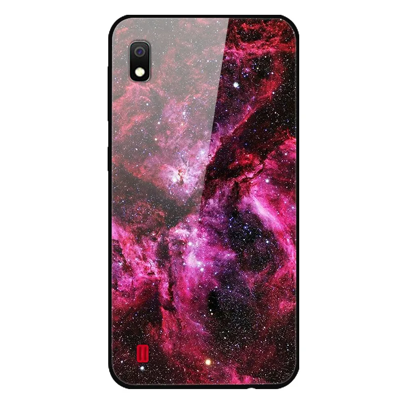 35 Для samsung A10 чехол закаленное стекло твердая задняя крышка для samsung Galaxy A10 A 10 A10S A 10S чехлы для телефонов силикон бампер Coque - Цвет: 35
