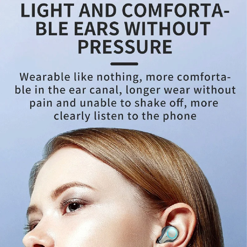M918 Bluetooth Earphones V5.0 Wireless Headphones 9D Stereo Music Waterproof Earbuds with 3500MAh Long Battery Life | Электроника