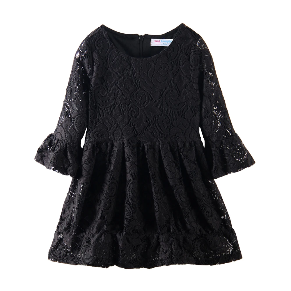 LittleSpring/осеннее платье для маленьких девочек Кружевное принцессы трапециевидной