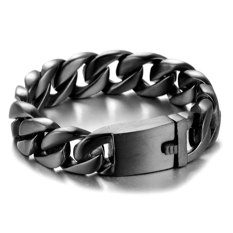 20 мм тяжелый рыцарский скраб браслет панк модный Титановый стальной