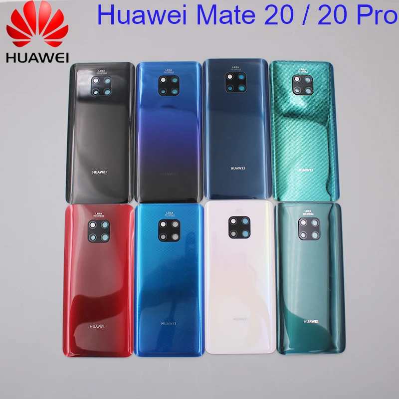 Оригинальный задний корпус Huawei Mate 20 Pro 3D стеклянная крышка аккумулятора запасная