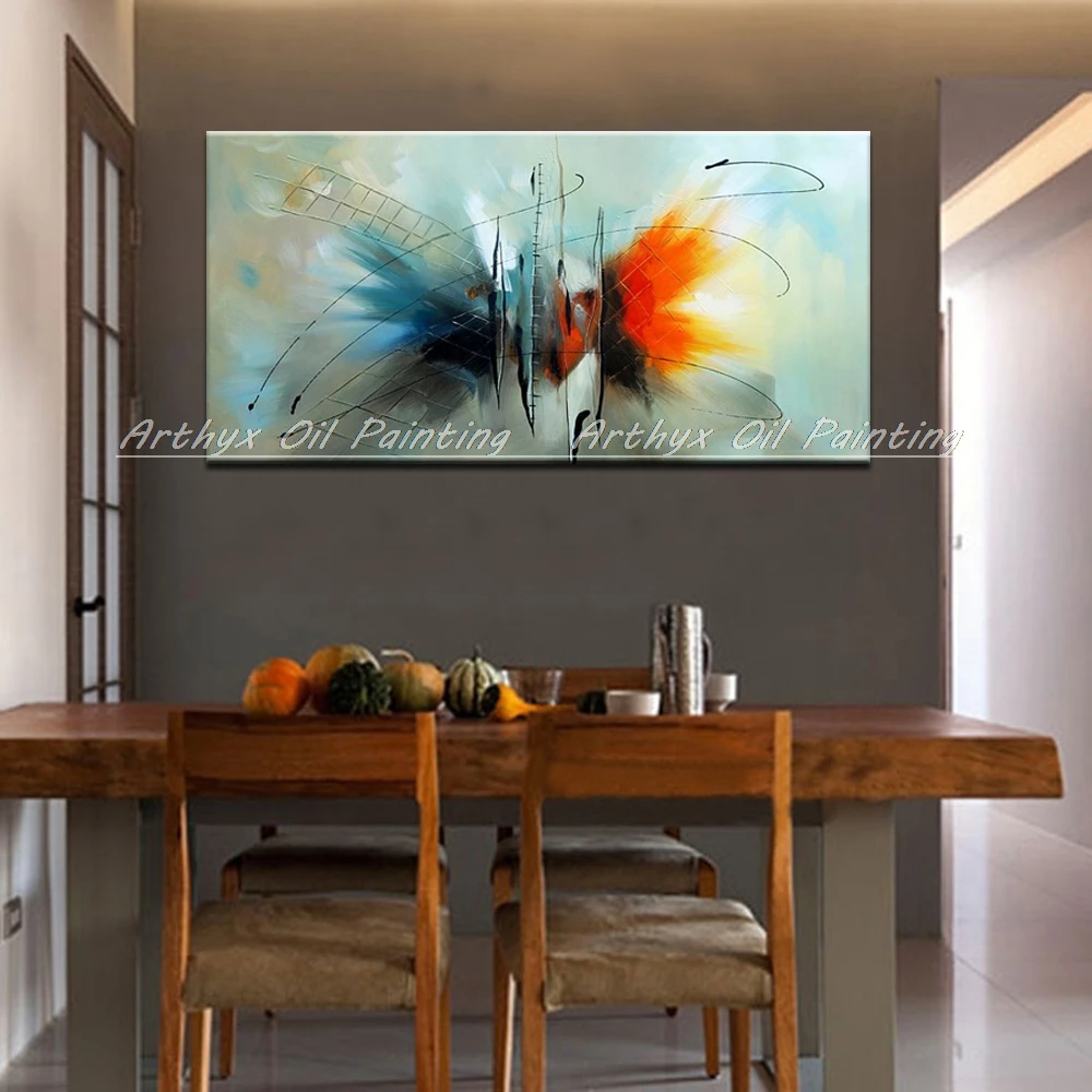 Arthyx художественная ручная роспись Абстрактная бабочка аниамл картина маслом на