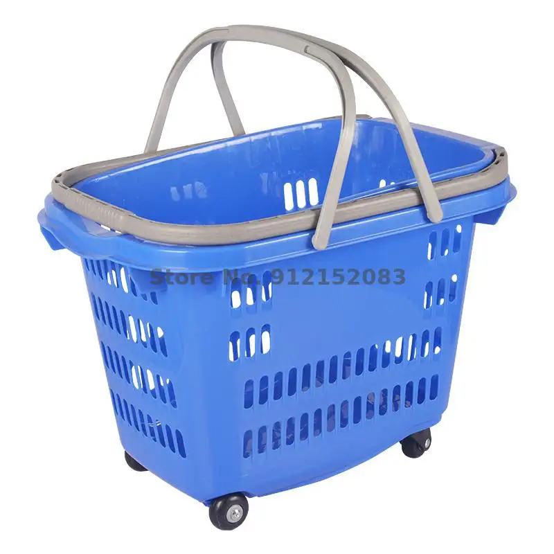 Увеличение на заказ четырехколесного тележки корзина для покупок супермаркет Торговый центр пластиковый магазин удобство Store Ktv Shopp.