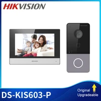 hikvision wireless door station video call ds kis603 p intercom for home wifi ds kv6113 wpe1 ds kh6320 wte1 poe doorbell