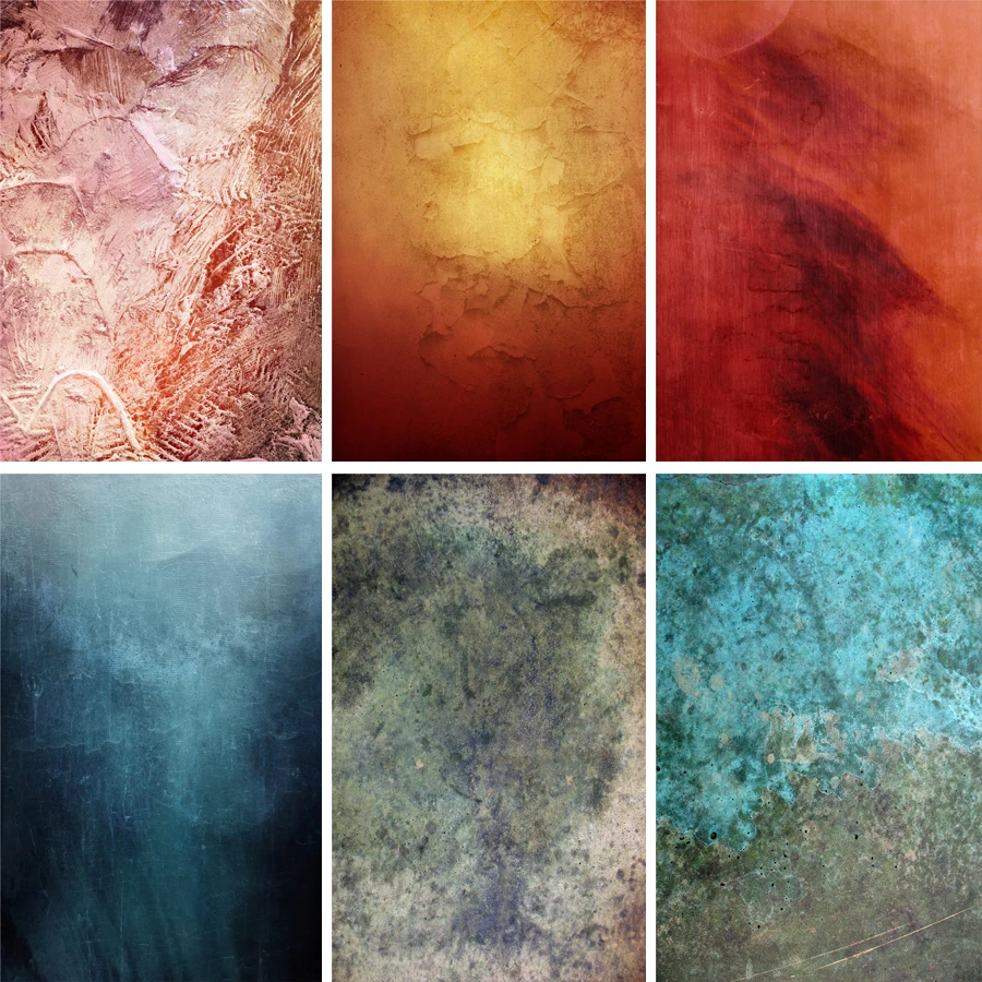 Реквизит для фотосъемки Nitree Виниловый фон цементная стена в стиле Tie Dye свадебное