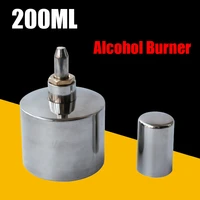 200ml stainless steelbrass alcohol burner biology chemistry dental lab lamp with wick leather craft work heating tool safe