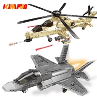 600pcs f35 fighter assemble airplane model bricks toys building block tool sets combat aircraft compatible with blocks