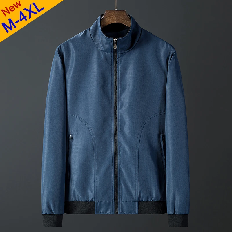Мужская Повседневная ветровка с карманами тонкая куртка бомбер боковой молнией