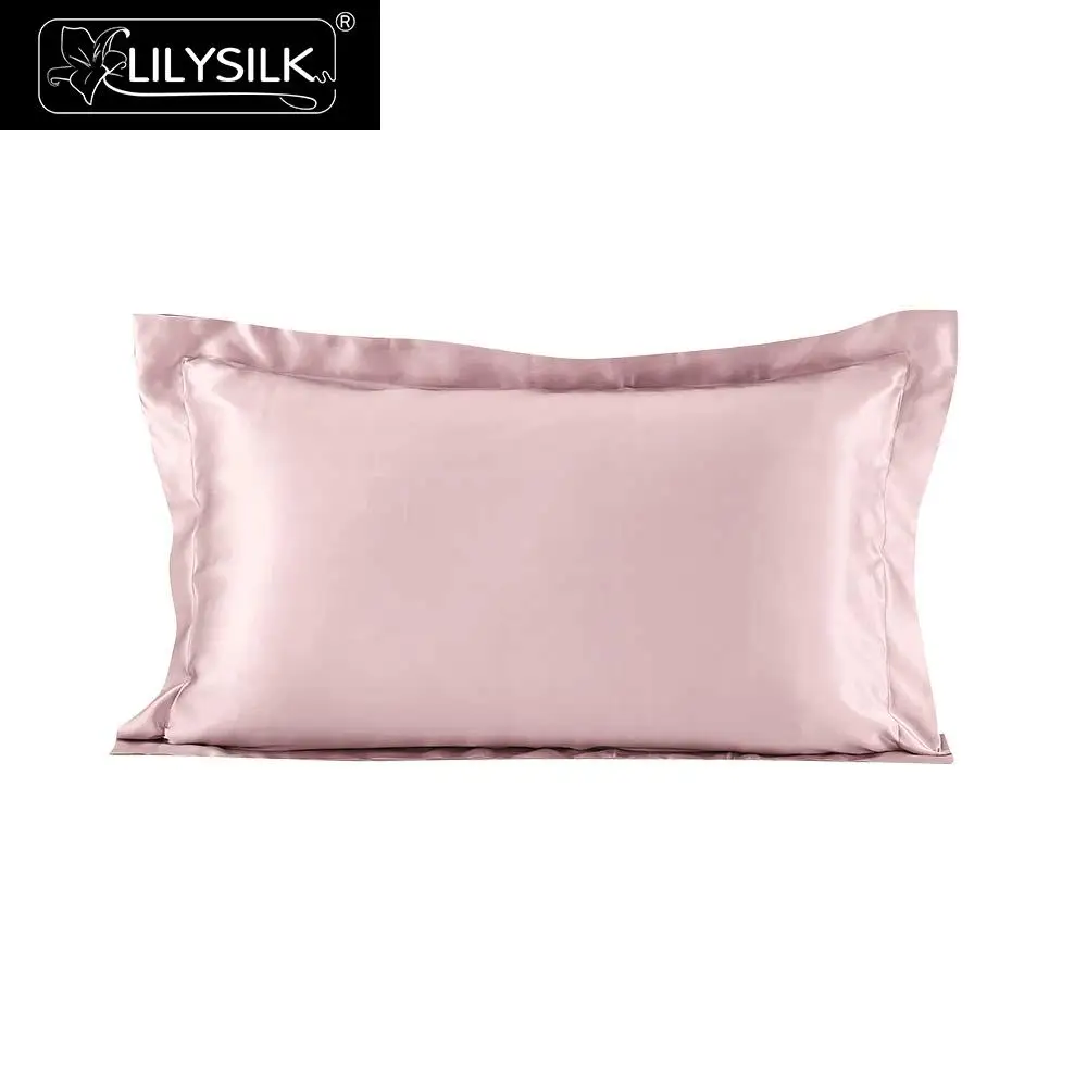 Шелковая наволочка Оxford 40x60см,50x70см, натуральный шелк Mulberry 22 Momme Lilysilk, по России и СНГ - Цвет: Rosy Pink