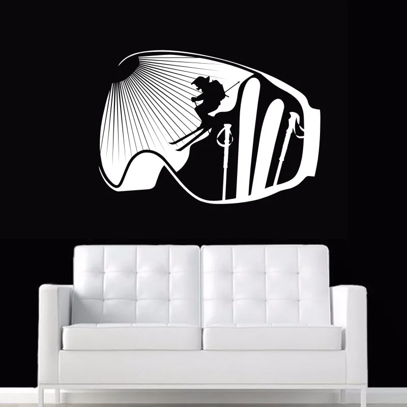 

Ski Sticker Decal Skiing Ice Sports Posters Vinyl Pegatina Wall Decals Decor Mural Car Skiing Decal