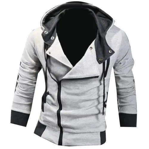 Light Gray Мужские куртки весна осень повседневные пальто сплошной цвет Мужская спортивная одежда стоячий воротник тонкие куртки мужские Bomberred Куртки куртка мужс - Цвет: Light Gray