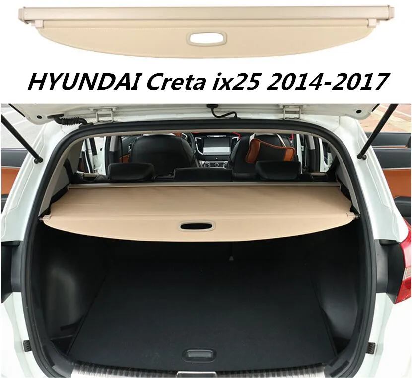 For HYUNDAI Creta ix25 2014.2015.2016.2017 High Quality Car Rear Trunk Security Shield Cargo Cover (Black beige) | Автомобили и