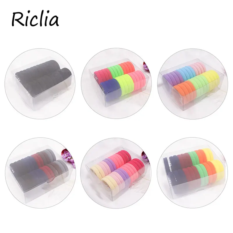 Riclia 24 шт./партия эластичные резинки для волос Детские аксессуары держатель
