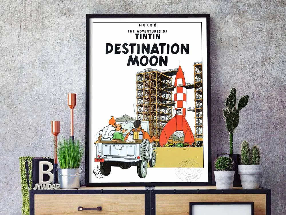

Tintin Poster, Tintin Herg Art Exhibition Poster, Tintin Cartoon print, Herge Cartoonist poster, Vintage Tintin Cartoon