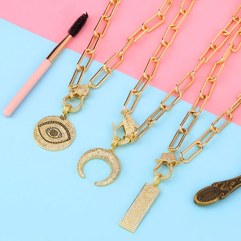 

Fashion Turkish Evil Eyes Multilayer Necklaces for Women Chain Hip Hop Necklaces Choker Beads Party Jewelry Initial Necklace