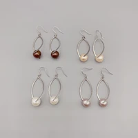 folisaunique 11 12mm freshwater pearls earring for women gift 925 sterling silver hook drop dangle earring birthday jewelry gift
