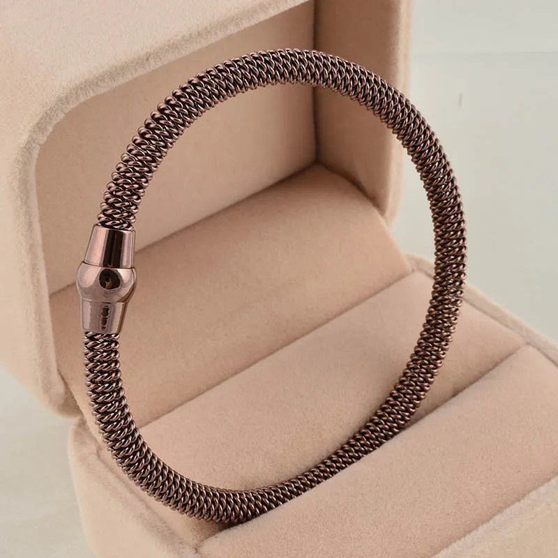 

Stainless steel spring bracelet elastic magnet clasp accessories fashion bracelet titanium steel bracelet