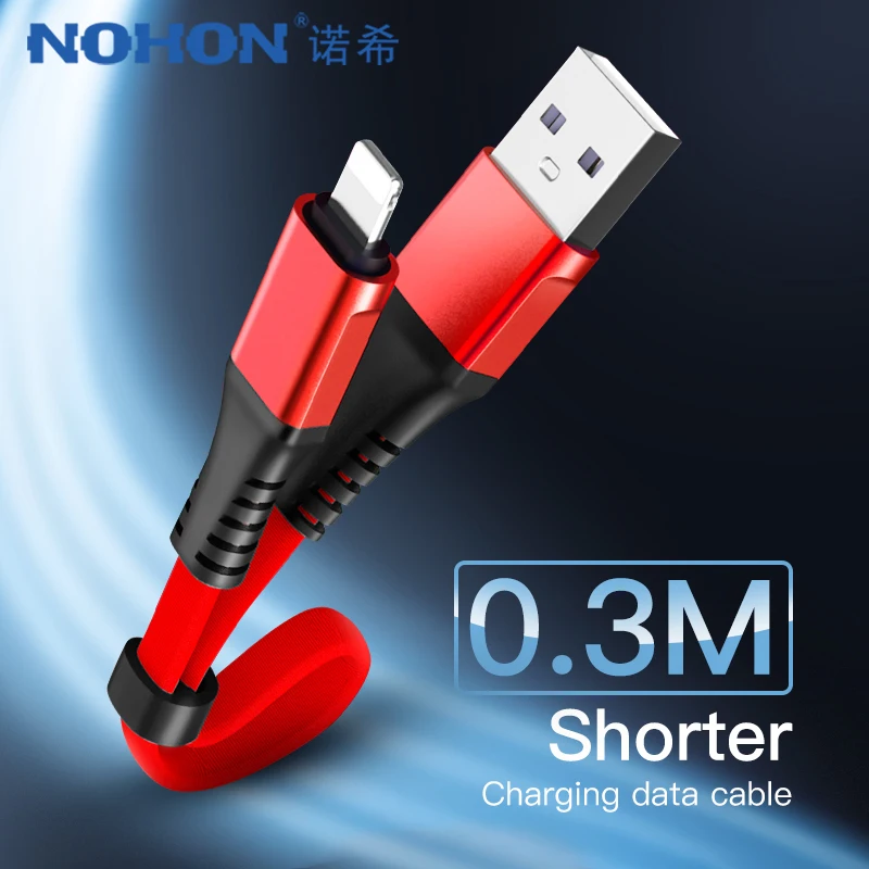 NOHON зарядка через usb кабель для передачи данных освещение для iphone XS MAX XR X 8, 7, 6, 6S 5S 5C плюс зарядными кабелями для iPad мини короткий, для зарядного устройства линии