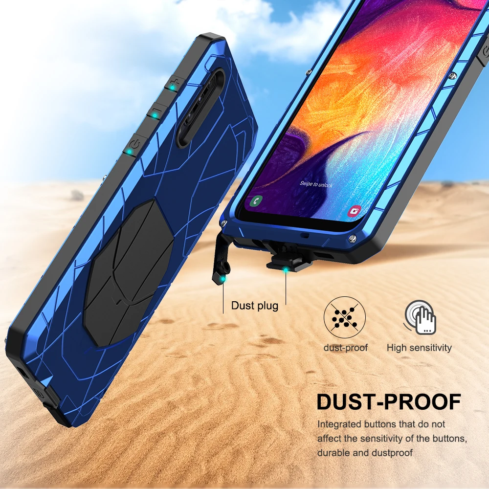 Для samsung Galaxy A30s A51 чехол для телефона жесткий алюминиевый металлический Закаленное стекло Защитная крышка для экрана сверхмощная защита A71 крышка