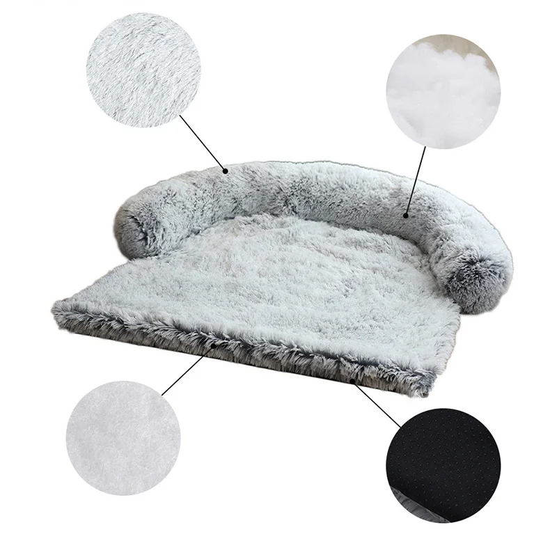 

Large Dog Sofa Bed Removable Cover Dog Couch Bed Washable Plush Dogs Kennel Winter Warm Sleepping Pets Nest Cushion Dog Supplies