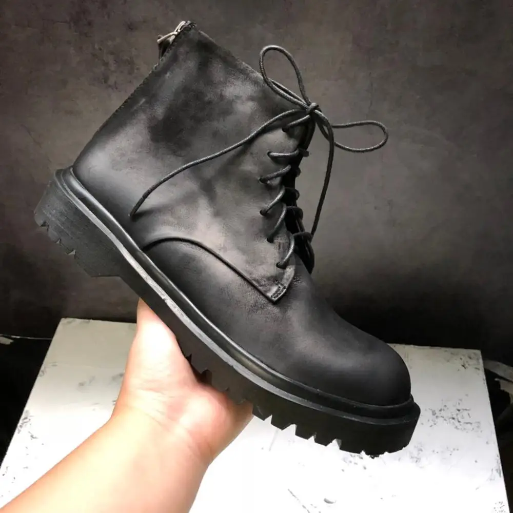 C9 высококачественные итальянские прочные сапоги ручной работы из натуральной