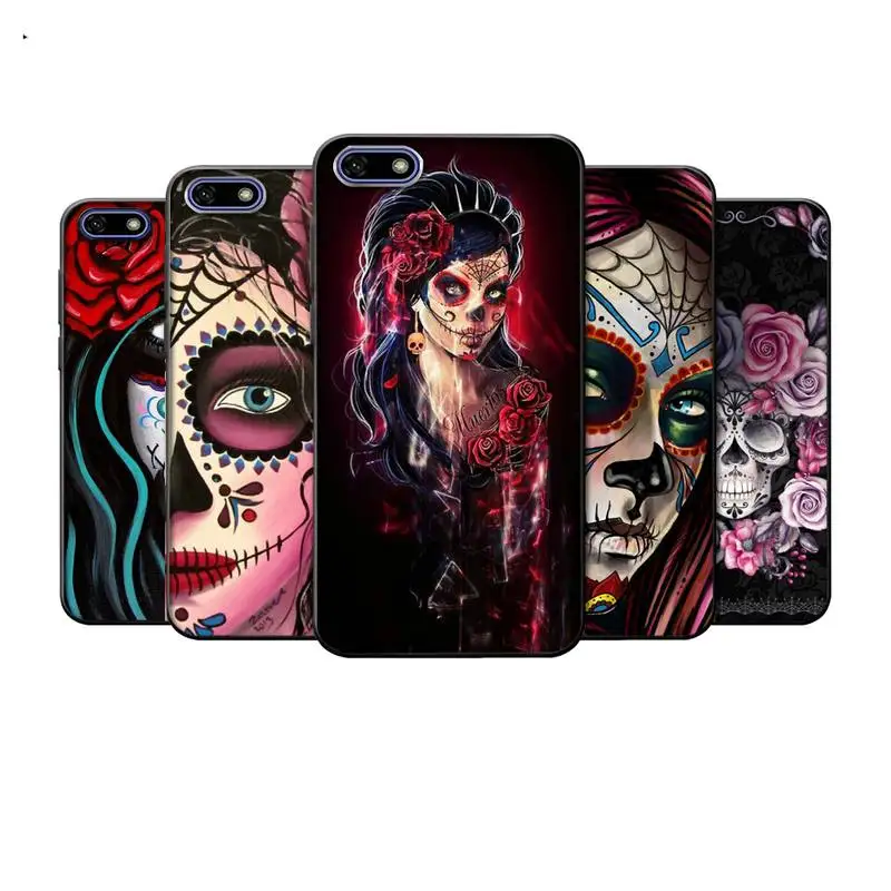 

Mexican Skull Skin Phone Case For Xiaomi Mi5 Mi6 Mi8 Mi9 Mi10 F1 X Se Lite Pro Note Mix 2 3 10 Cover