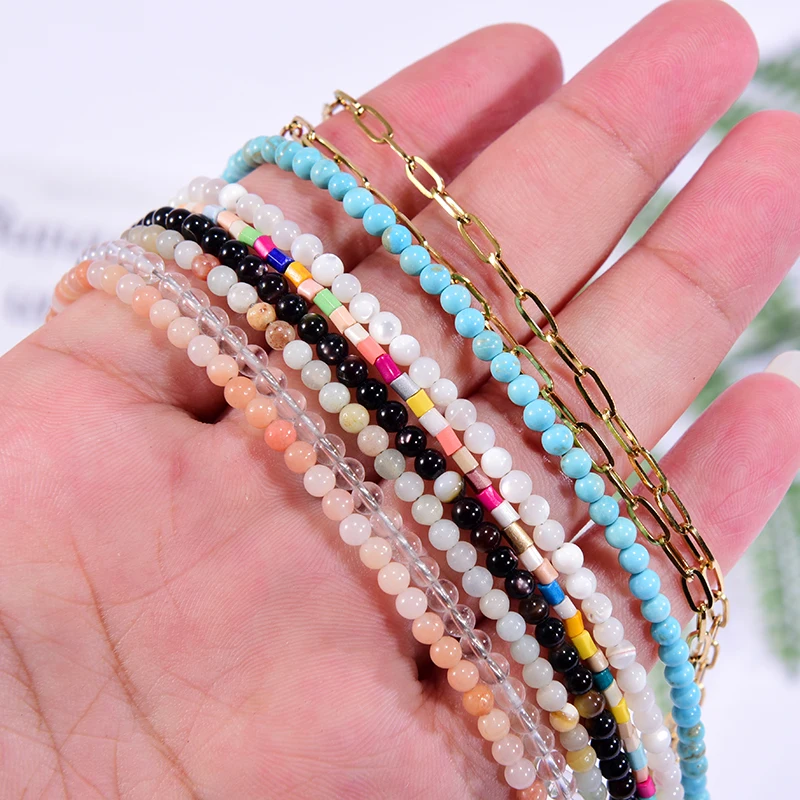 Ожерелье инициальное золотистое из нержавеющей стали для женщин модный чокер с