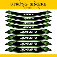 motorcycle sticker stripe model logo wheel stickers tires waterproof decals for kawasaki zx 6r zx6r a set of 8 pcs