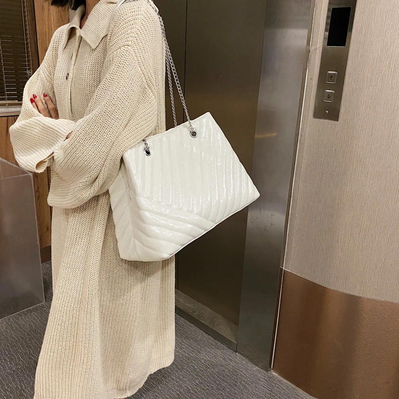 

Fashion Women Pu Leather Handbags High Quality Ladies Large Capacity Shoulder Bag Casual Female Chain Big Tote Messenger Bags